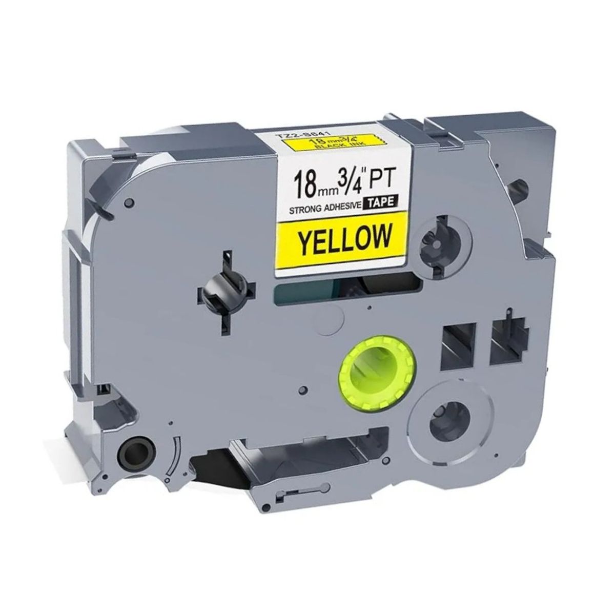 GENERICO - CINTA BROTHER COMPATIBLE Tz2-S641 18MM LETRA NEGRO SOBRE AMARILLO