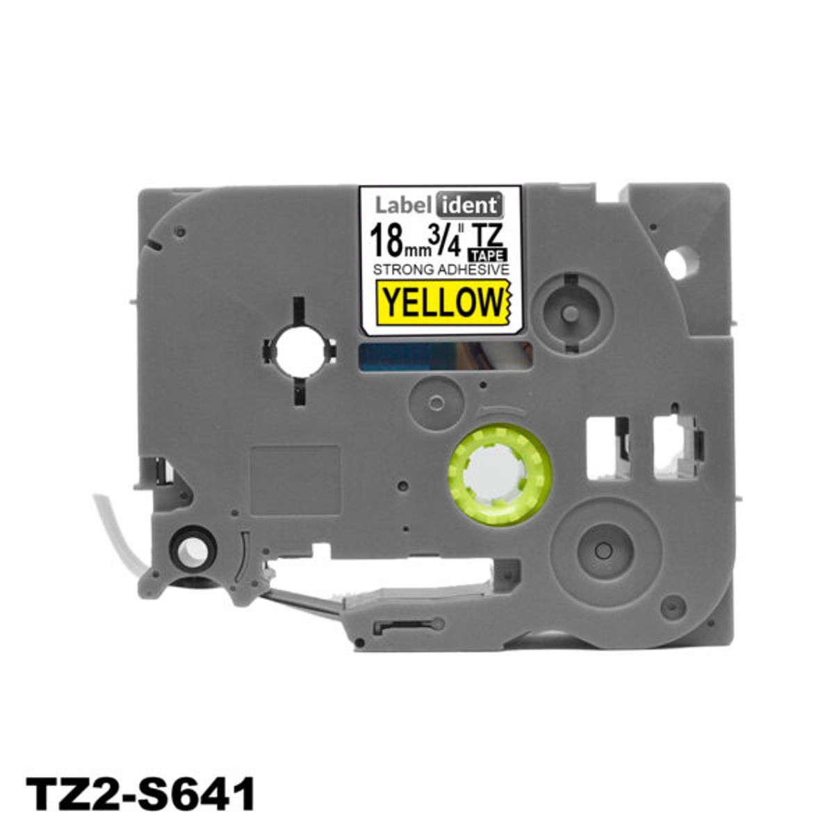 GENERICO - CINTA BROTHER COMPATIBLE Tz2-S641 18MM LETRA NEGRO SOBRE AMARILLO