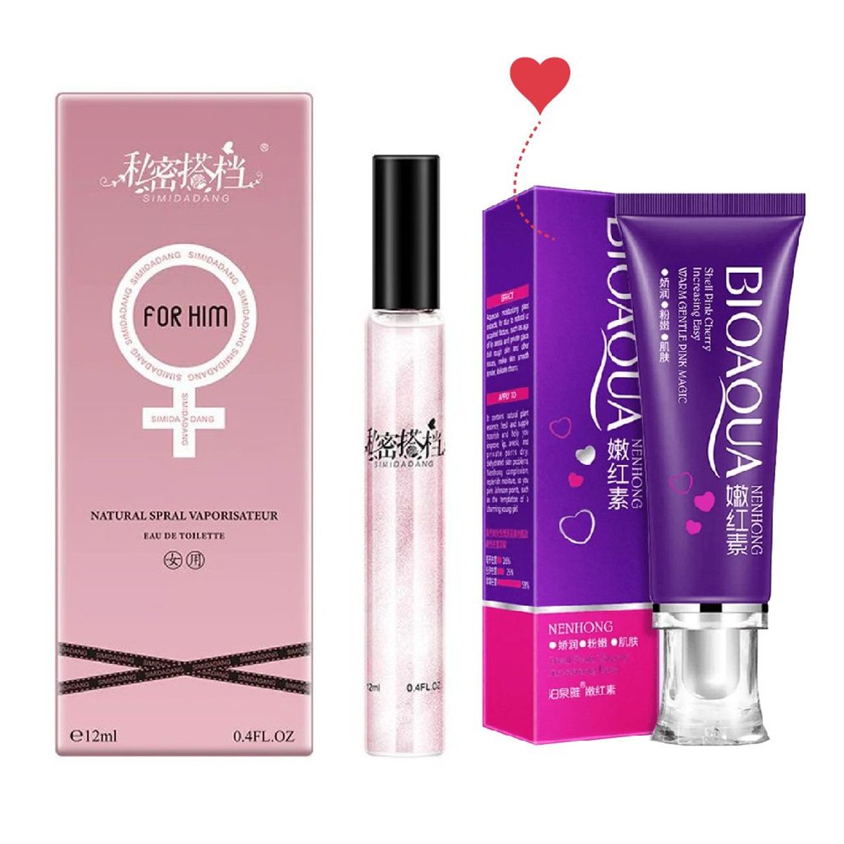 BIOAQUA - Perfume de Feromonas Mujer + Crema Blanqueadora Bioaqua