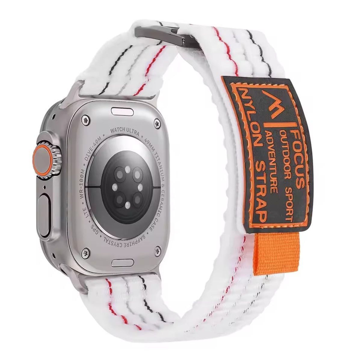 GENERICO - CORREA DEPORTIVA NYLON WATCH DE 38-40-41 mm y 42 mm SERIE 10 BLANCO