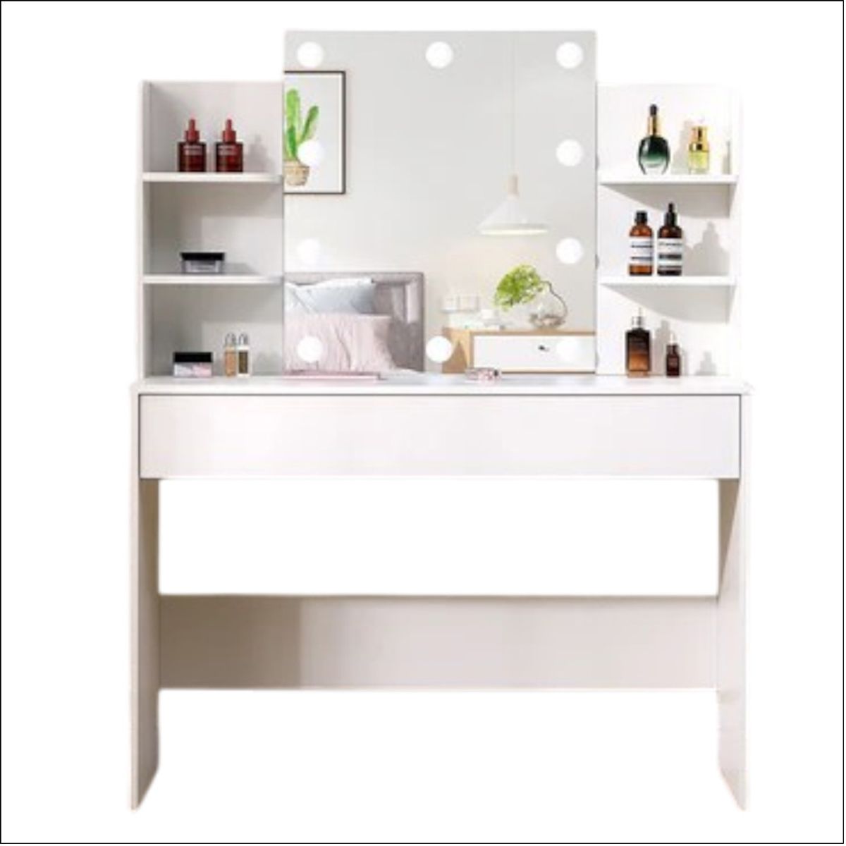 BH BARAKA HOME PREMIUM - Tocador Joyero Husar con Espejo