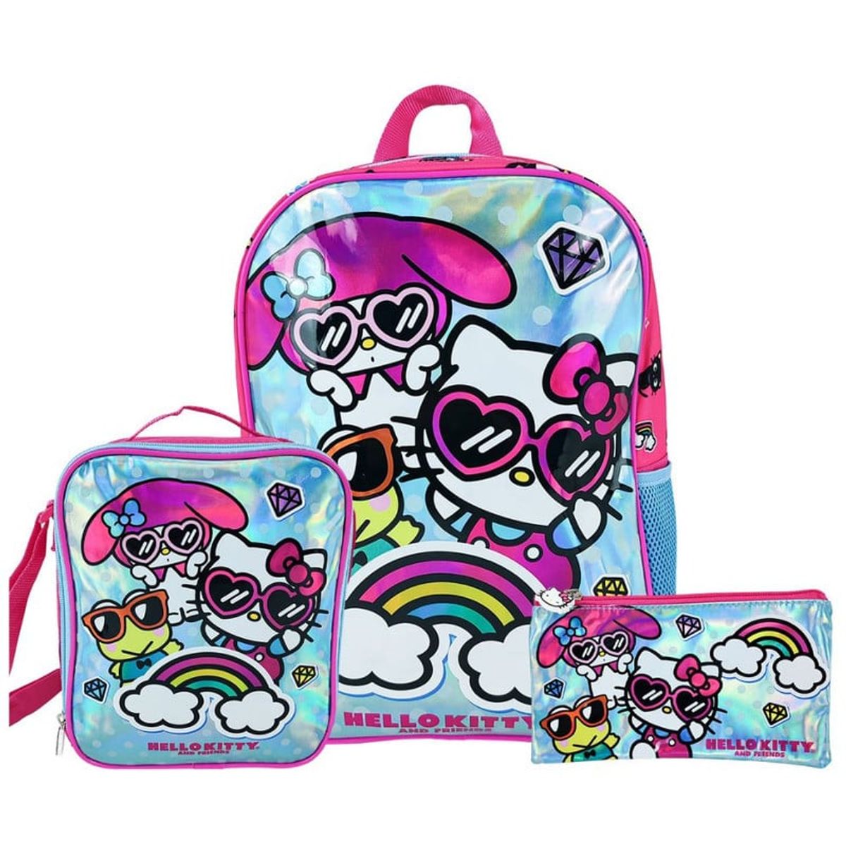 SCOOL - Scool Kombat Mochila Lonchera Cart Hello Kitty Metalizado