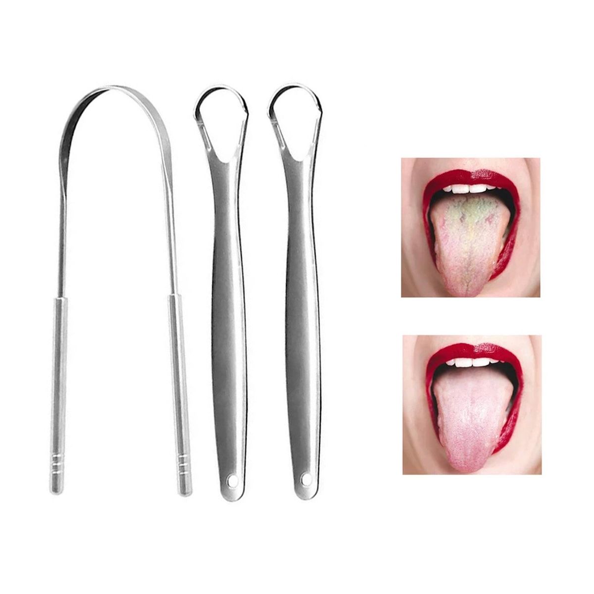 GENERICO - Limpiador De Lengua Elimina Mal Aliento 3 pcs