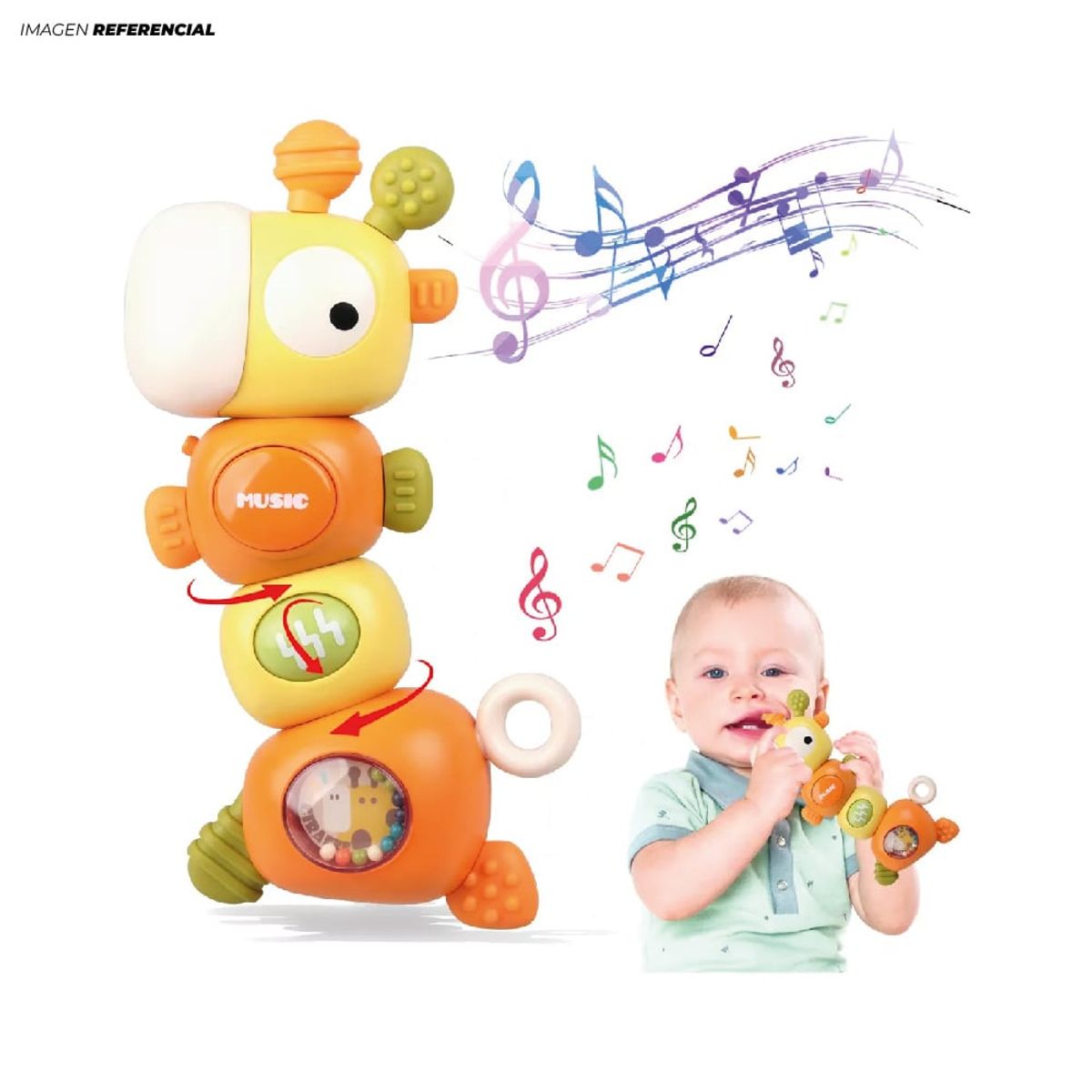 GENERICO - Juguete Jirafa Musical Sonajero Entretenido para Niños