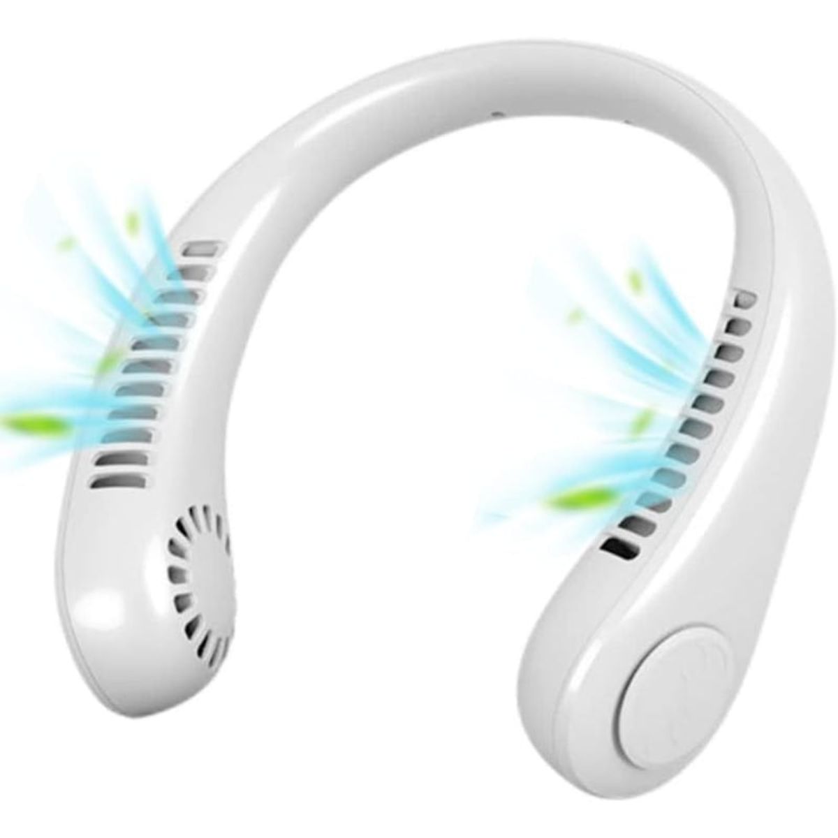 GENERICO - Mini Ventilador Cuello Portátil 3 niveles Recargable Blanco