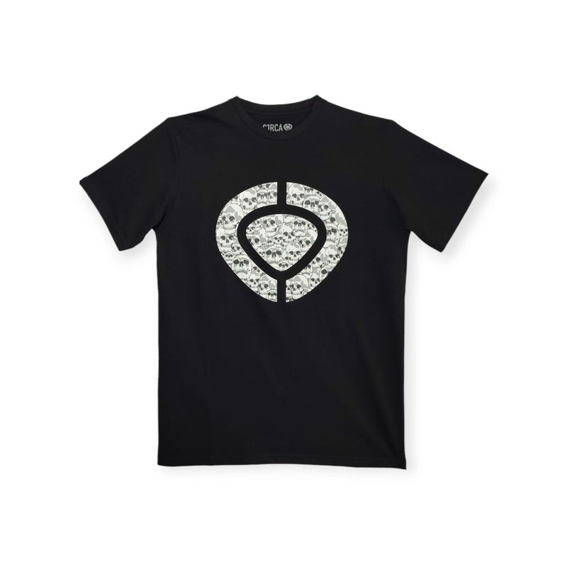 C1RCA - POLO  ICON SKULL MANGA CORTA PARA HOMBRE-NEGRO