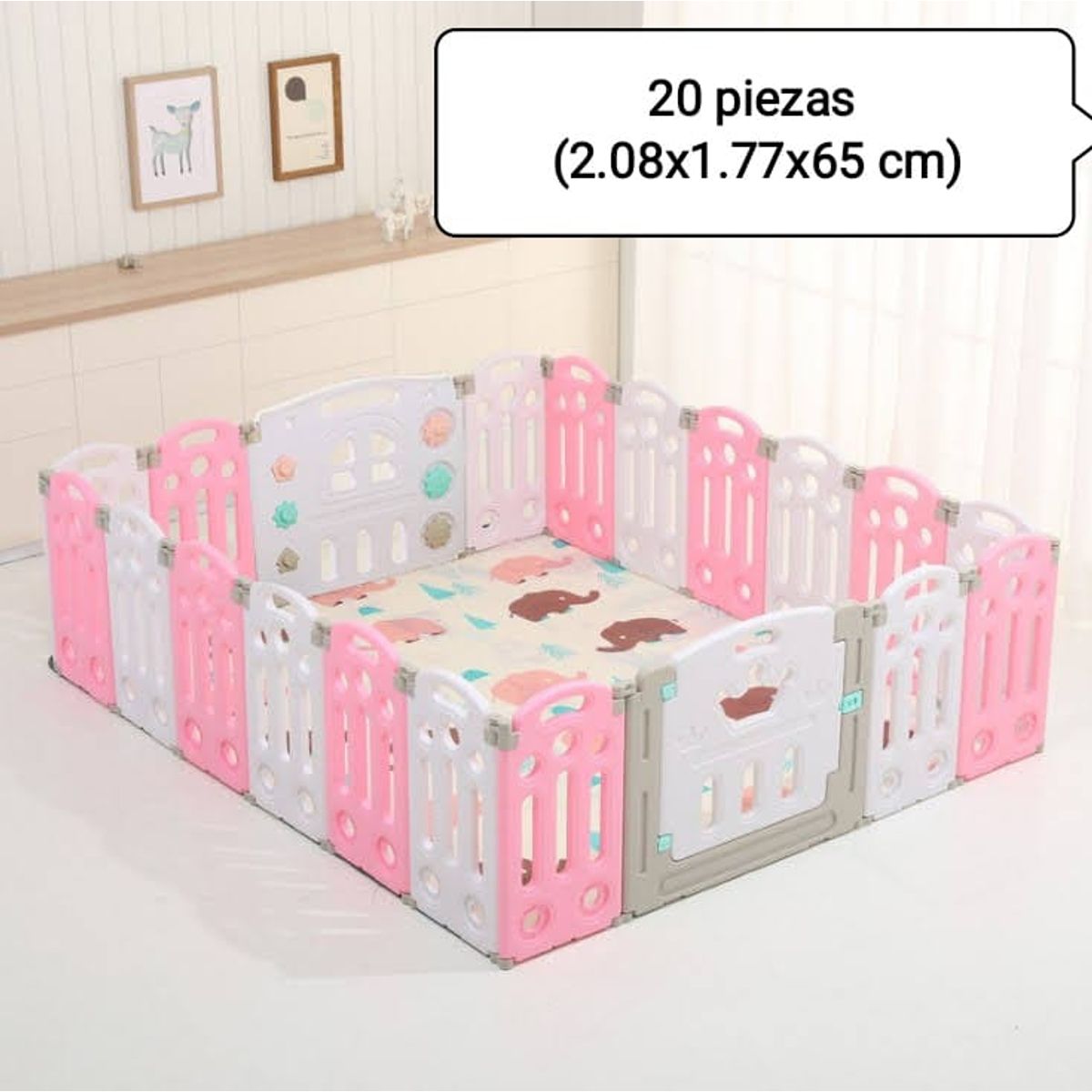 GENERICO - Corral Plegable Reina 20 piezas