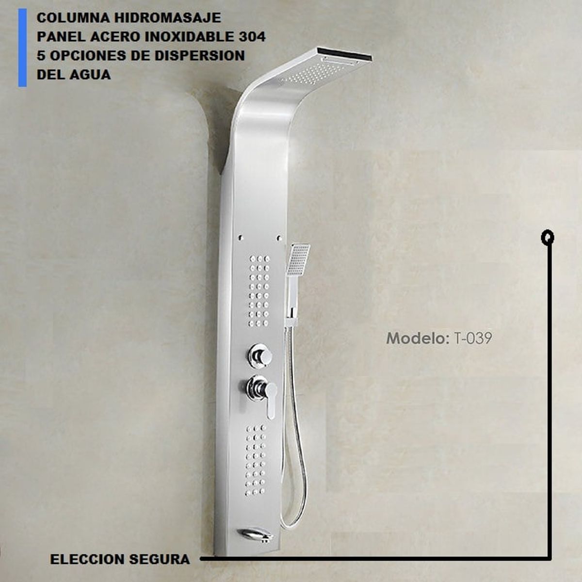 GENERICO - COLUMNA DE DUCHA  SATINADO T-039