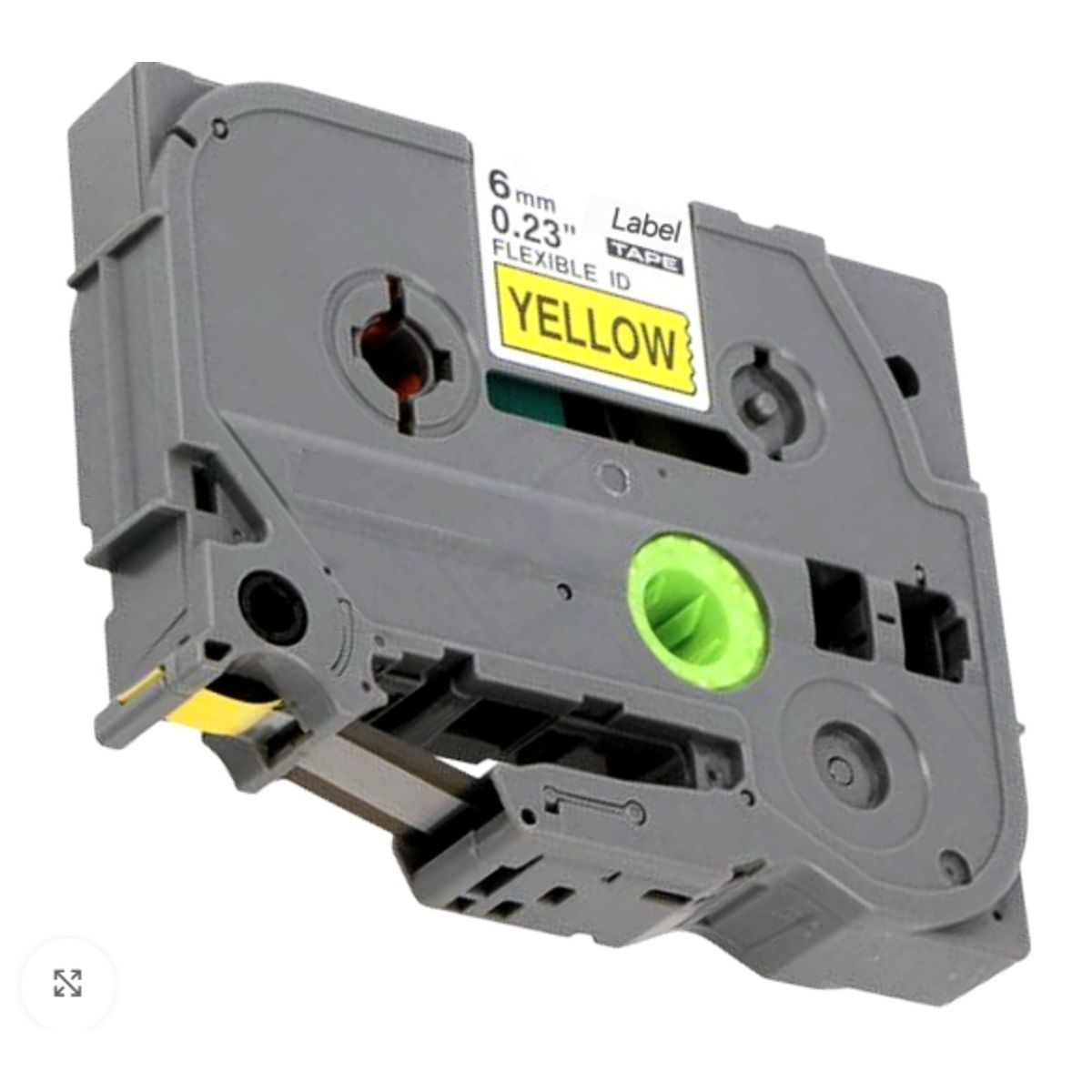 GENERICO - CINTA BROTHER COMPATIBLE Tz2-FX611 6MM LETRA NEGRO SOBRE AMARILLO