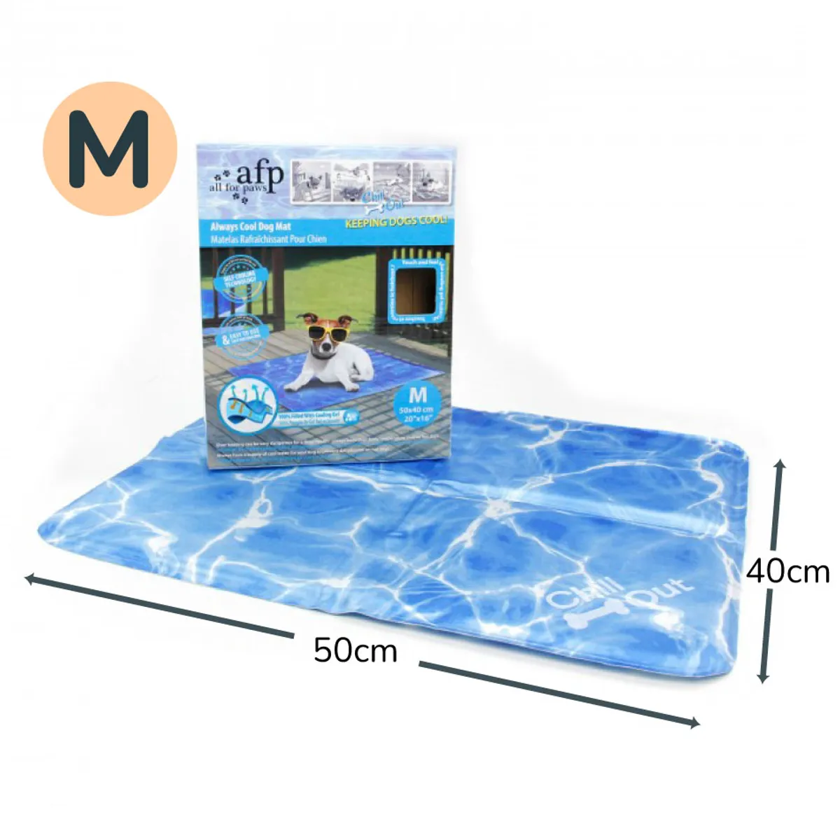 ALL FOR PAWS - Cool Mat para perros M 50x40cm Chill out