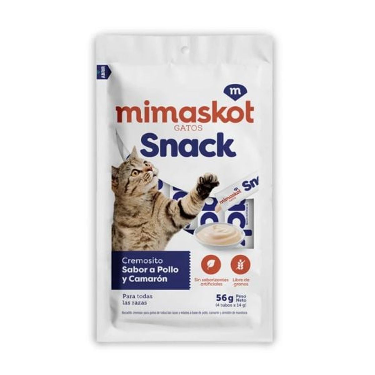 MIMASKOT - MIMASKOT GATOS SNACK CREM 56gr