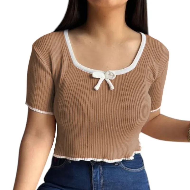 GENERICO - Blusita Mujer En Hilo Lazo 359G-15 Color Beige