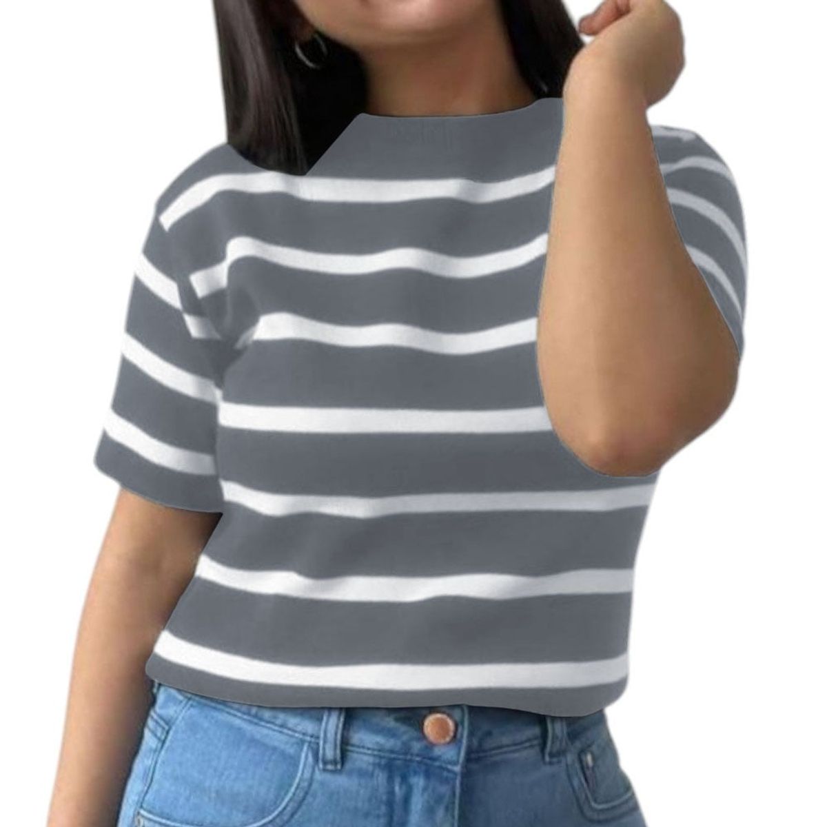 GENERICO - Polo Mujer Hilo 359G-18 Rayas Gruesas