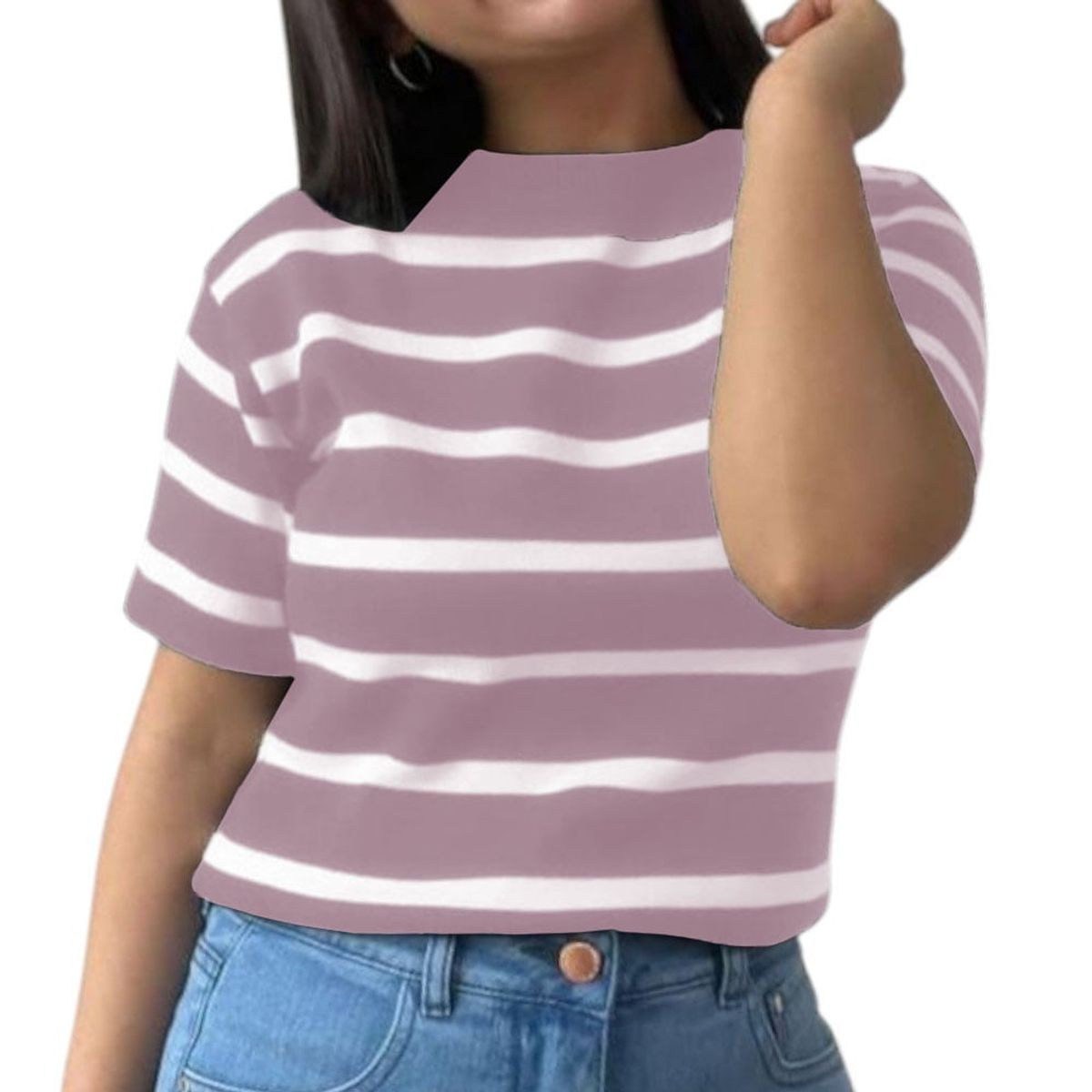 GENERICO - Polo Mujer Hilo 359G-18 Rayas Gruesas