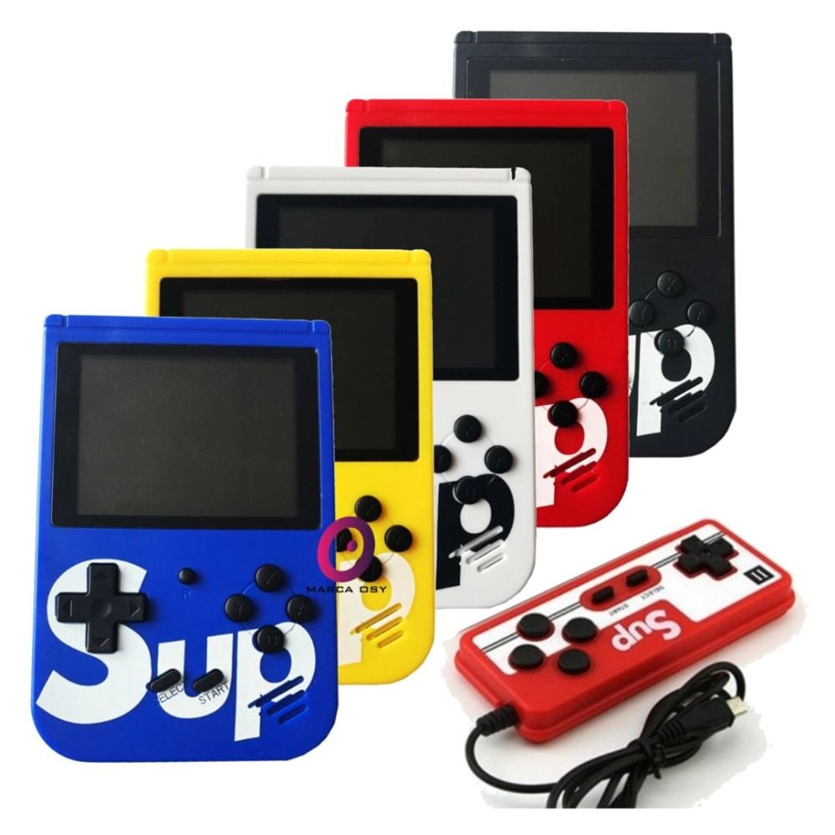 GENERICO - Mini Consola Retro Sup 400 Juegos + Mando Adicional (Blanco)