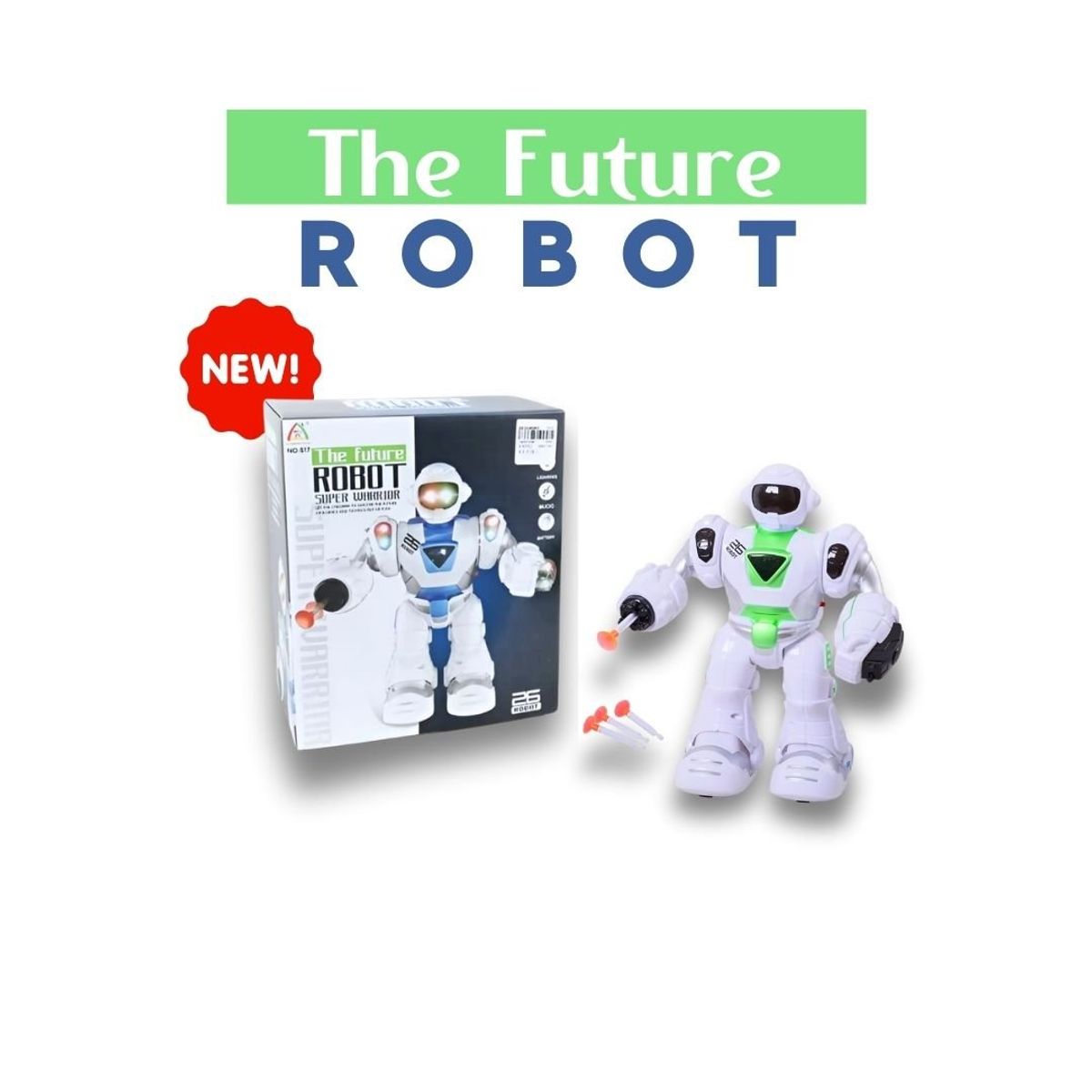 GENERICO - Robot Futurista Lanzador De Dardos