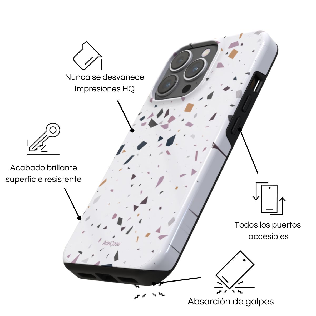 ARTSCASE - Case iPhone 15 Pro Max Scattered Thoughts Artscase