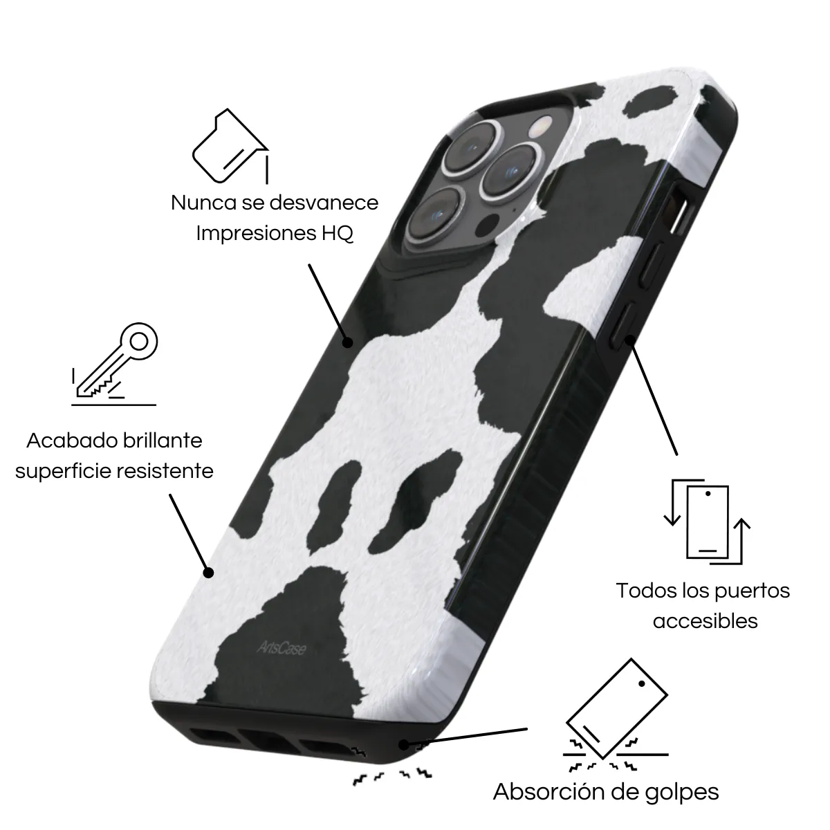 ARTSCASE - Case iphone 15 Pro Max Cowhide ArtsCase