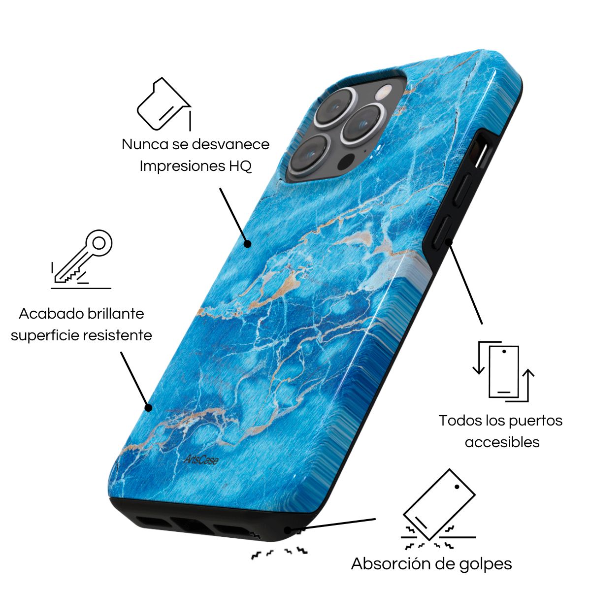 ARTSCASE - Case iphone 15 Pro Blue Sky ArtsCase