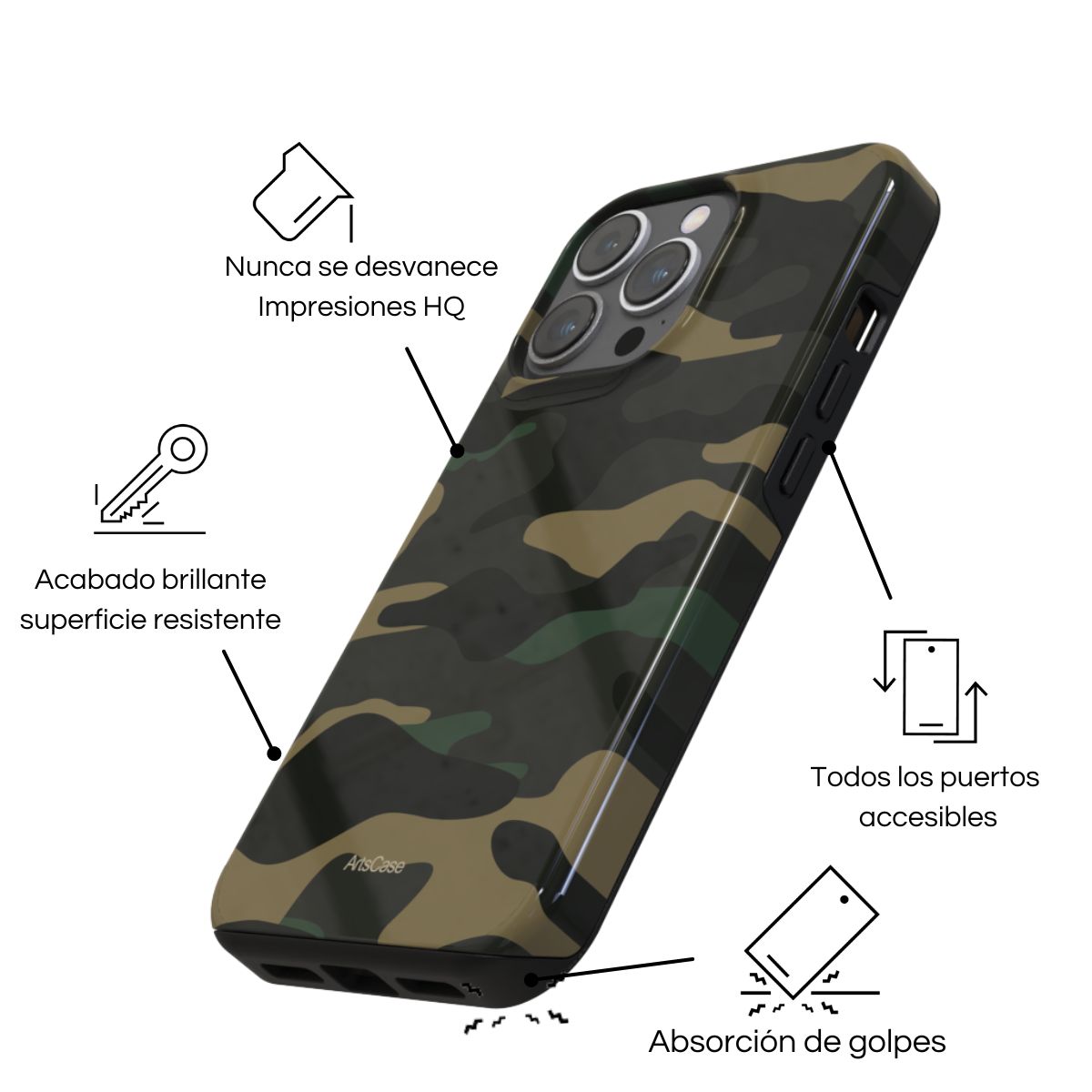 ARTSCASE - Case Samsung s24 ultra Green Camo ArtsCase