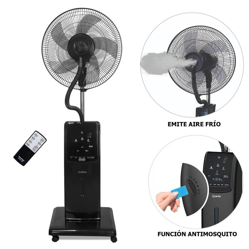 VIVIBOX - Ventilador Industrial Nebulización Humidificador Antimosquitos 100W