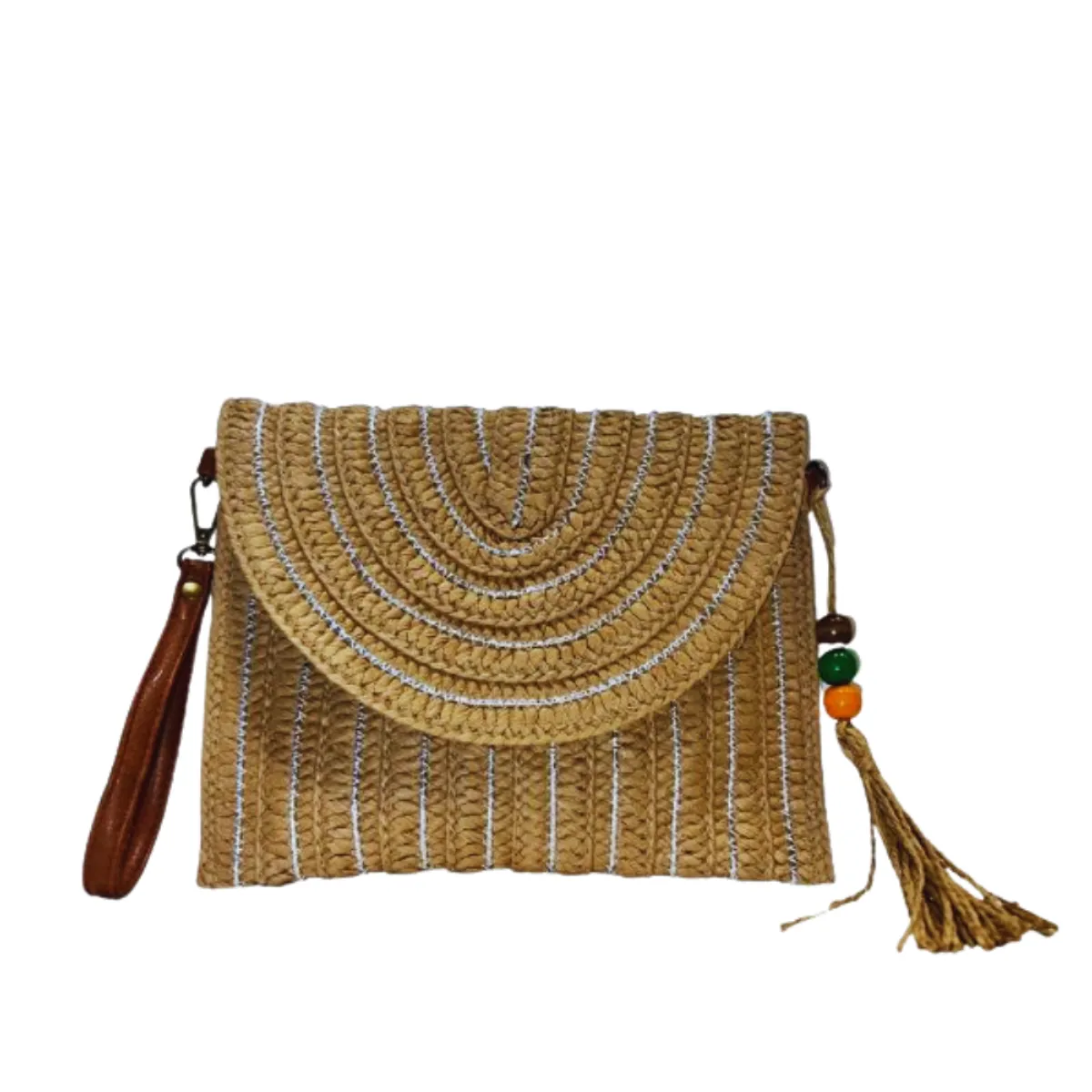 GENERICO - Bolso de Sobre con Solapa Playa Metálico - Kahlo & Co