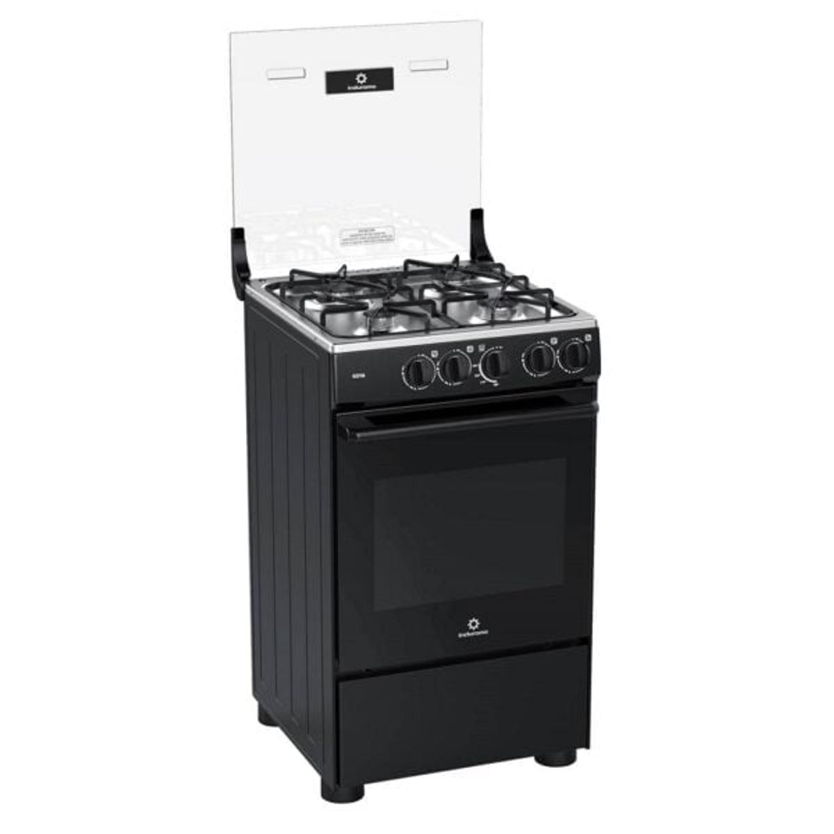 INDURAMA - Cocina de 4 Hornillas Indurama Goya Negra