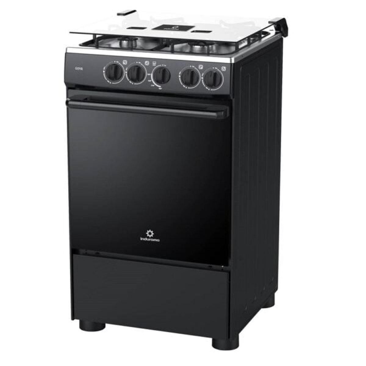 INDURAMA - Cocina de 4 Hornillas Indurama Goya Negra