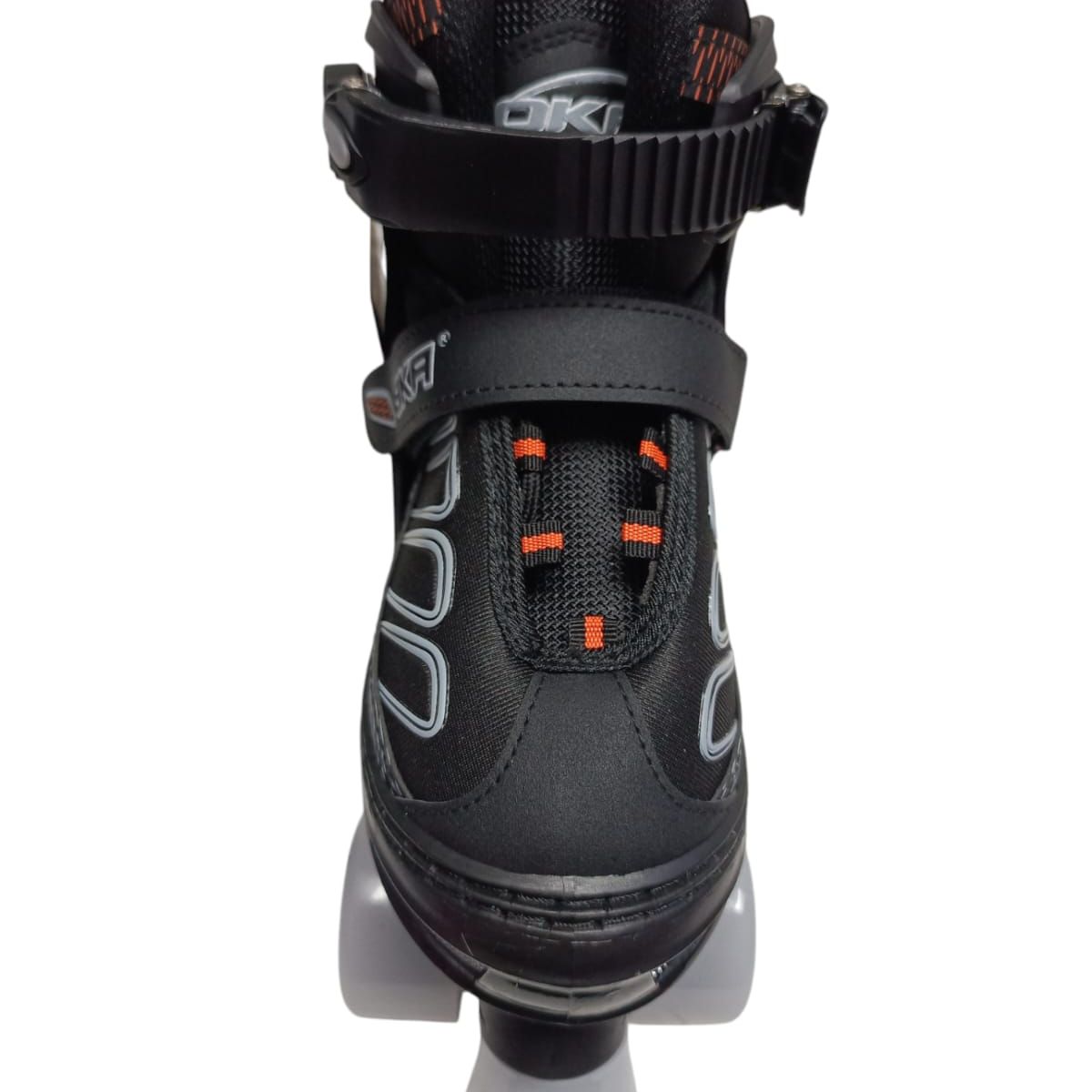 OKA - PATIN 4 RUEDAS OKA NEGRO ANARANJADO TALLA M 34-37