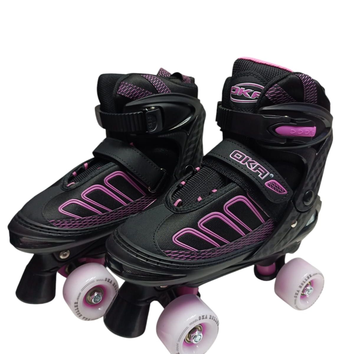 OKA - PATINES 4 RUEDAS OKA NEGRO ROSADO TALLA L 38-41