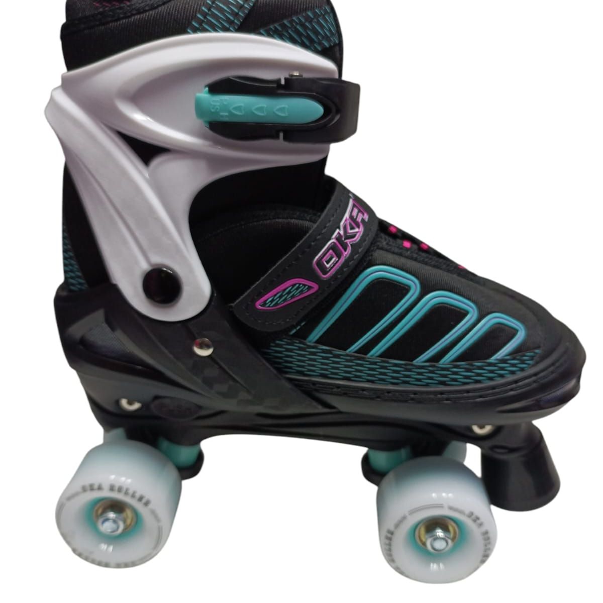 OKA - PATIN 4 RUEDAS OKA NEGRO TURQUESA TALLA L 38-41