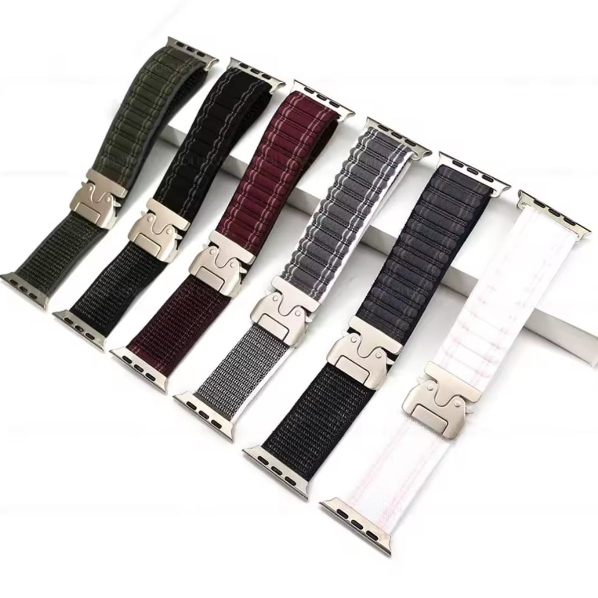 GENERICO - CORREA SECURE PARACHUTE BUCKLE NYLON WATCH DE 38-40-41-42 mm NEGRO