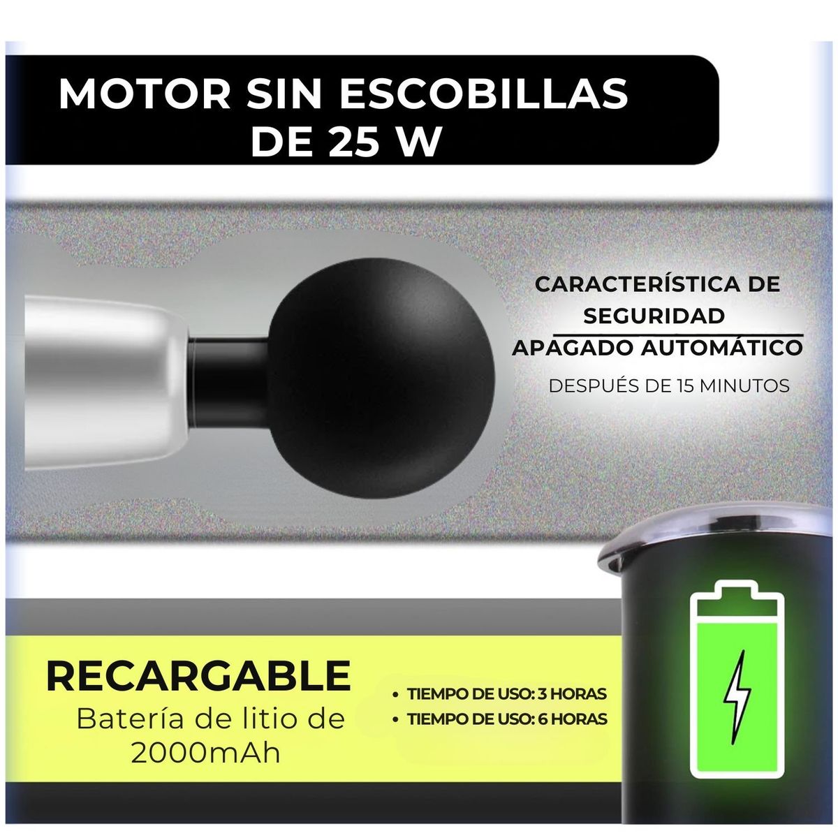 VICTORIA - Masajeadora Profesional Recuperación Muscular Cabezal de Cobre