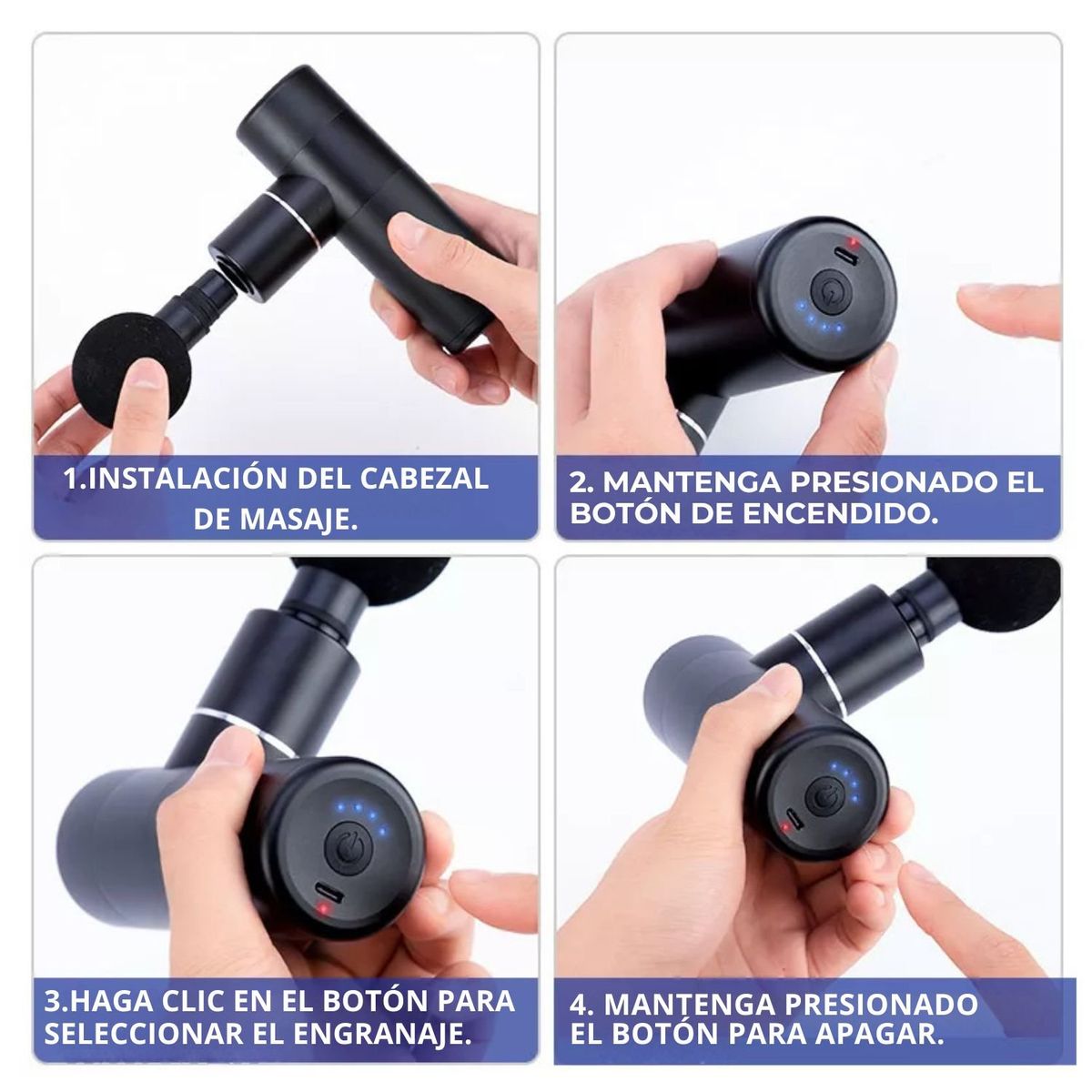 VICTORIA - Pistola de Masajes Potente Compacta para Dolores y Recuperación