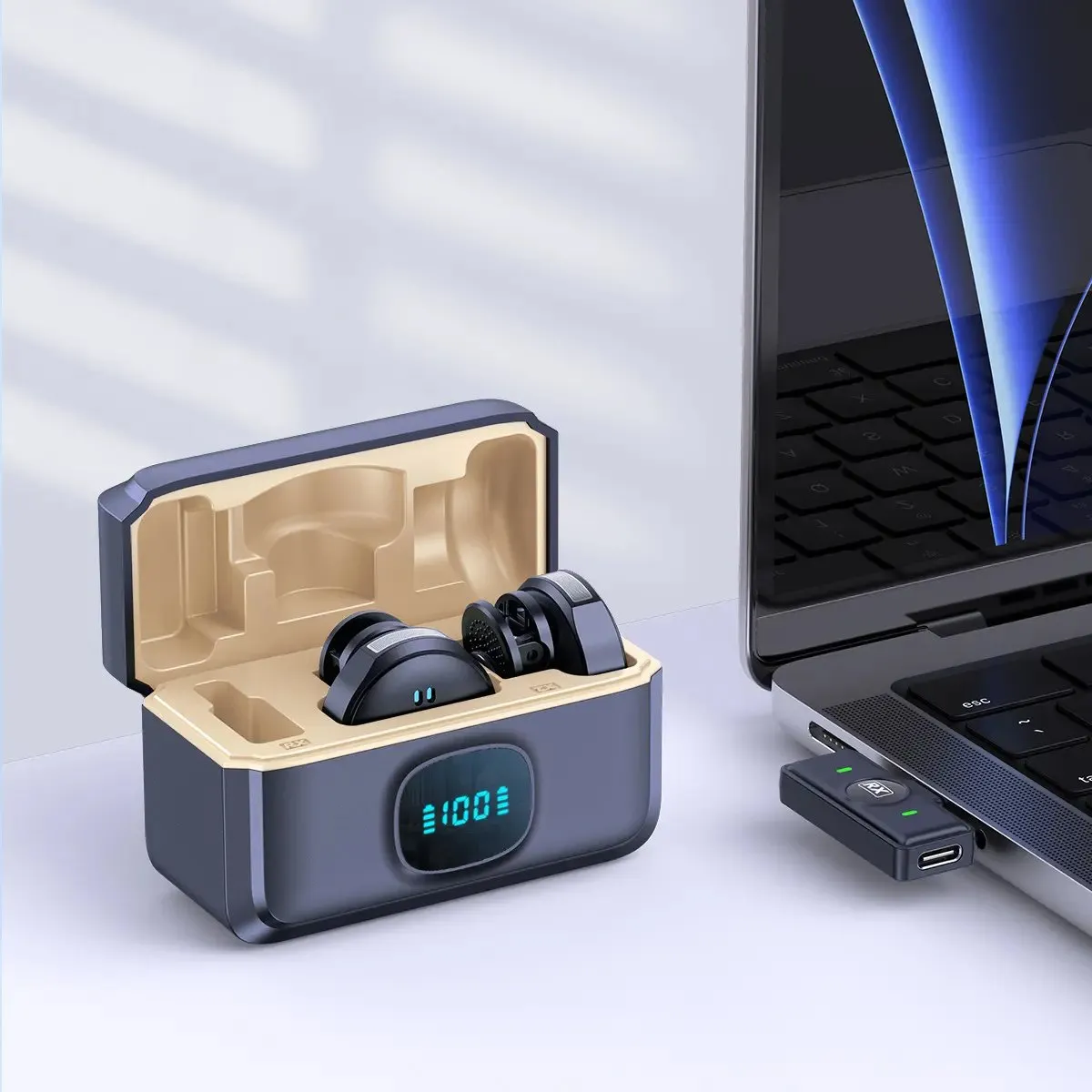 GENERICO - Micrófono inalámbrico USB C - 2 micrófonos 1 transmisor USB C