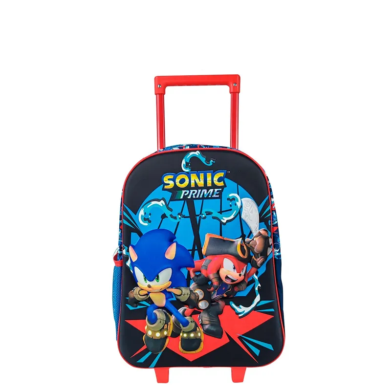 SCOOL - SET MOCHILA SONIC OFICIO MALETA RUEDAS Y ESPALDA LONCHERA CARTUCHERA