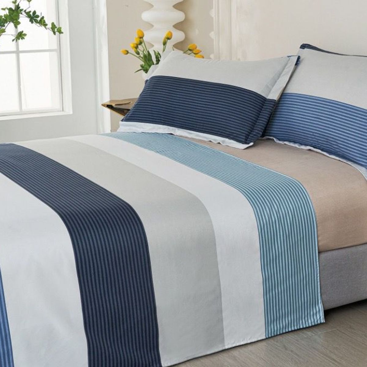 VENEZIA - Juego de sábanas VICENZA 2 plazas - 100% Algodón