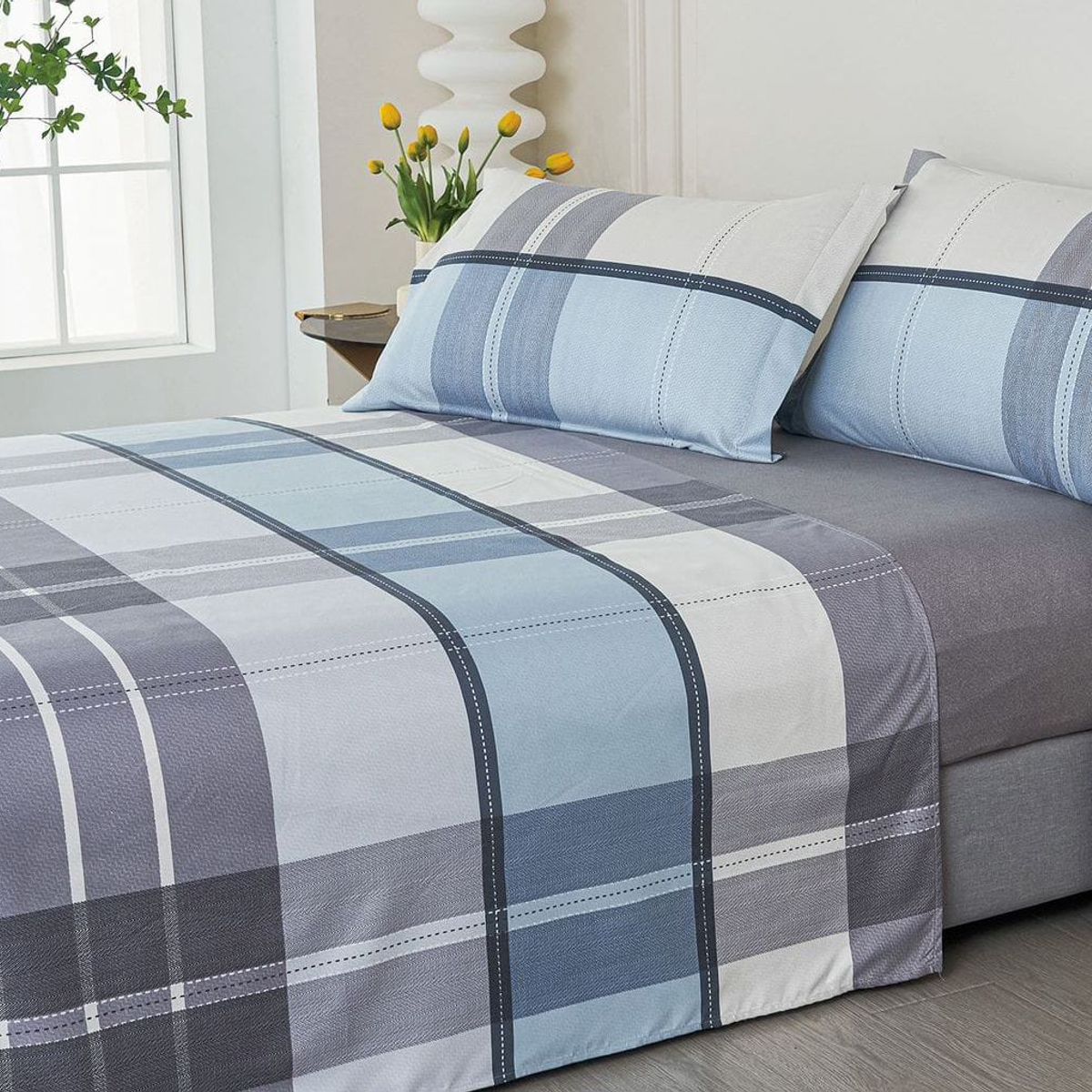 VENEZIA - Juego de sábanas VICENZA 2 plazas - 100% Algodón