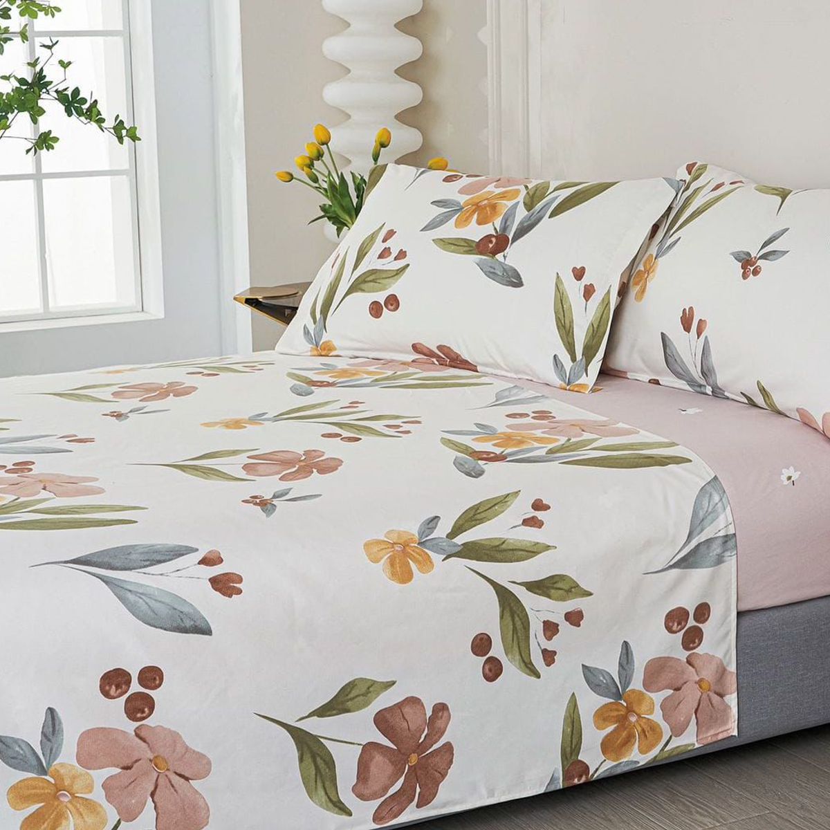 VENEZIA - Juego de sábanas VICENZA 2 plazas - 100% Algodón