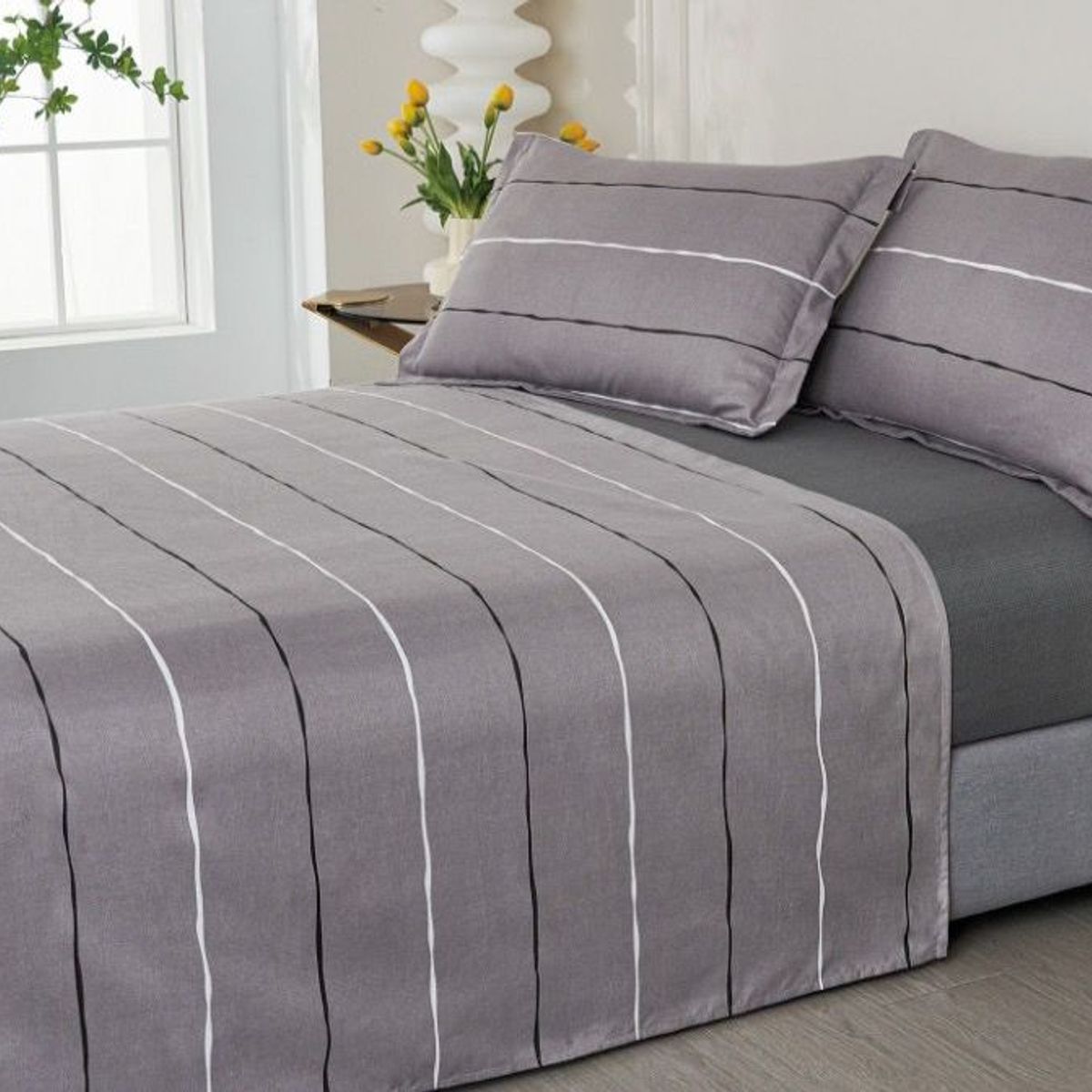 VENEZIA - Juego de sábanas VICENZA 2 plazas - 100% Algodón