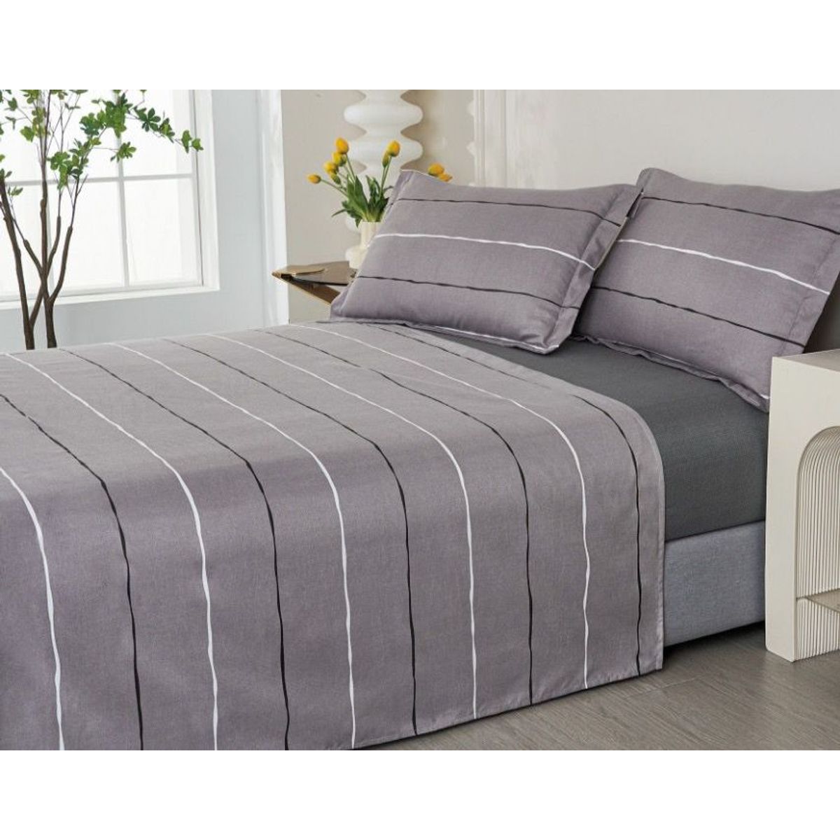 VENEZIA - Juego de sábanas VICENZA 2 plazas - 100% Algodón