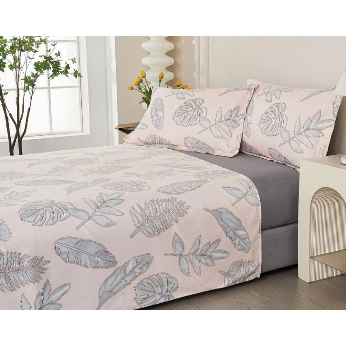 VENEZIA - Juego de sábanas VICENZA 2 plazas - 100% Algodón