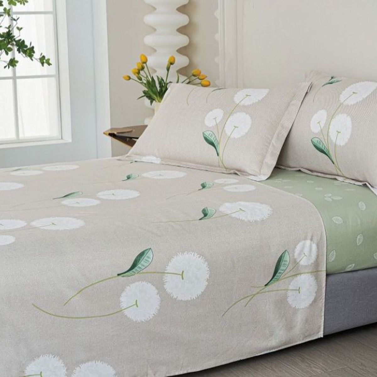 VENEZIA - Juego de sábanas VICENZA 2 plazas - 100% Algodón