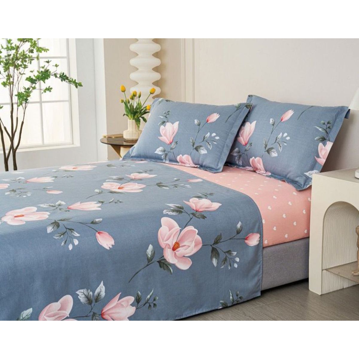 VENEZIA - Juego de sábanas VICENZA 2 plazas - 100% Algodón