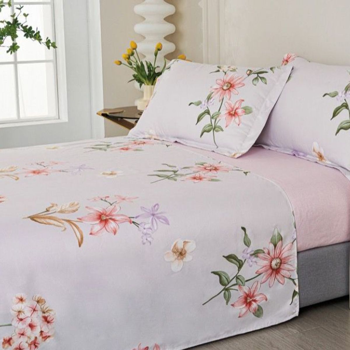 VENEZIA - Juego de sábanas VICENZA 2 plazas - 100% Algodón