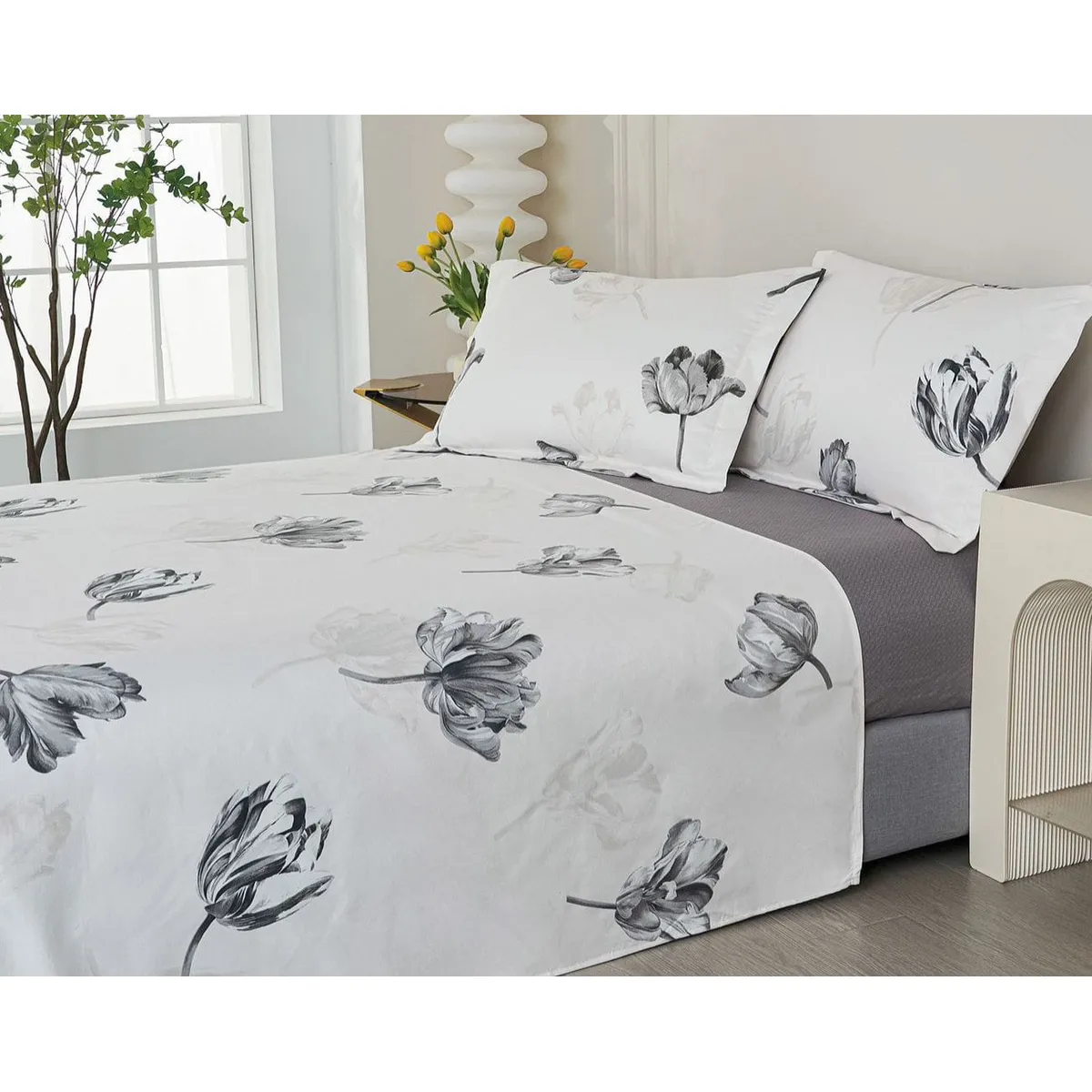 VENEZIA - Juego de sábanas VICENZA 2 plazas - 100% Algodón