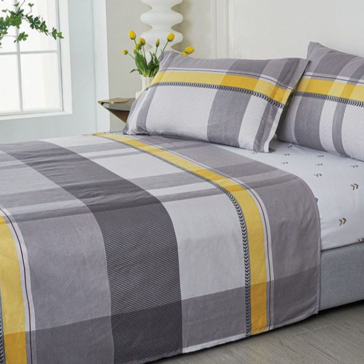 VENEZIA - Juego de sábanas VICENZA 2 plazas - 100% Algodón