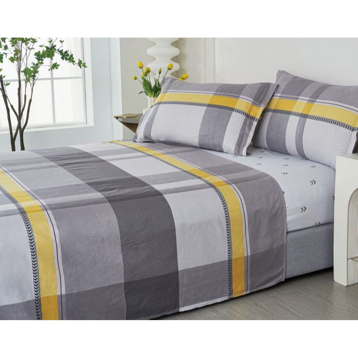 VENEZIA - Juego de sábanas VICENZA 2 plazas - 100% Algodón