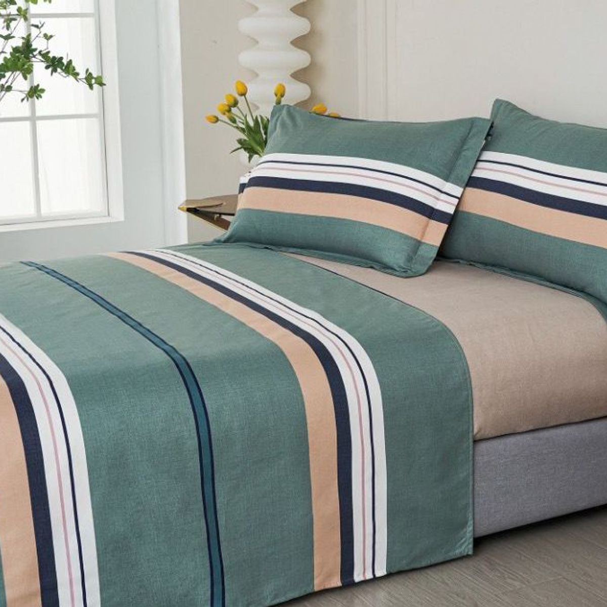 VENEZIA - Juego de sábanas VICENZA 2 plazas - 100% Algodón