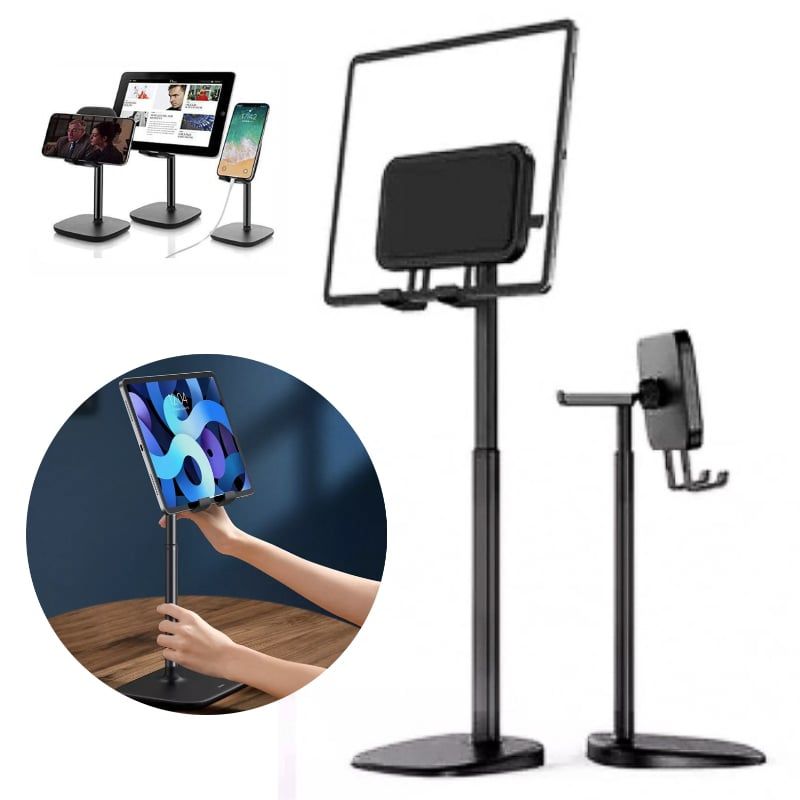 GENERICO - Base Soporte para Celular Tablet iPad en Escritorio Portátil Plegable